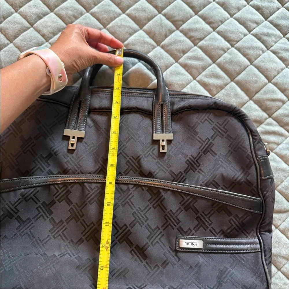 Tumi Black Satchel with T Monogram Hardware